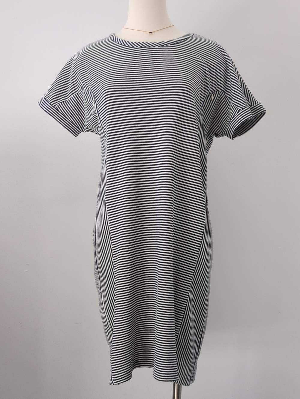 GAP Navy Blue and White Striped Nursing Maternity Dress